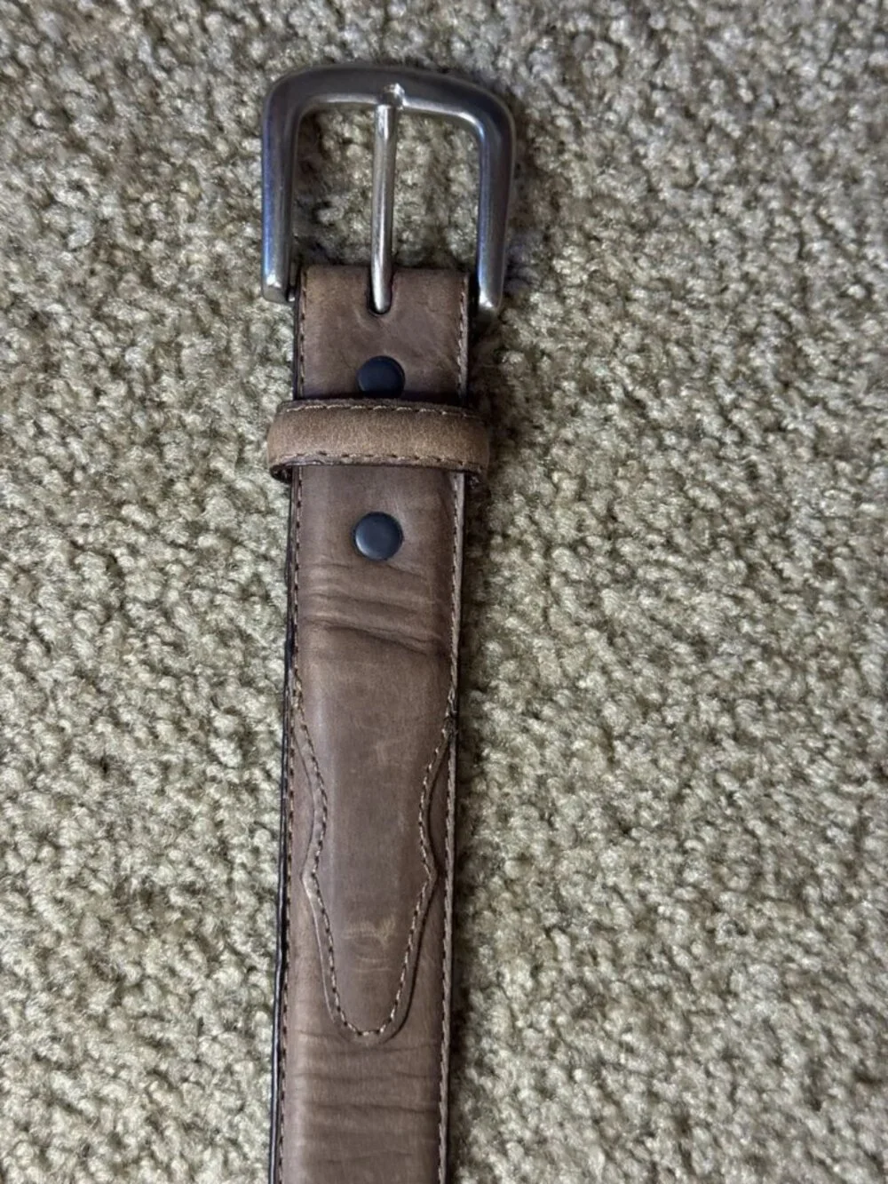 JOHN DEERE Youth Size 28 Belt With 3 Inlaid Tractors In Crazyhorse Tan Color